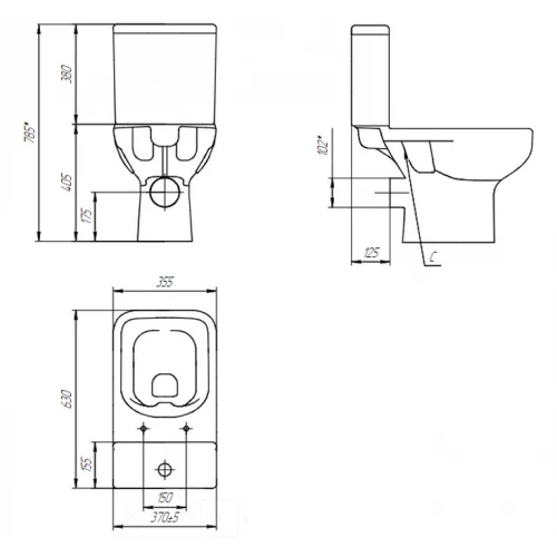 Унитаз-компакт Cersanit Colour Clean On 011 3/5 DPL EO KO-COL011-3/5-COn-DL-w