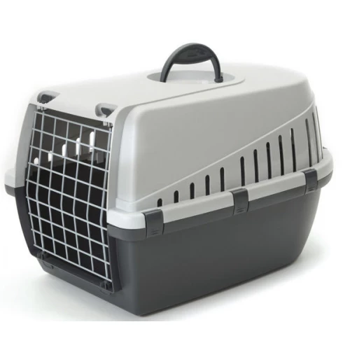 Переноска Savic Trotter 2 светлый серый металлическая дверка 56х37,5х30 см