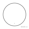 Зеркало Fixsen с подсветкой Led круглое черное FX-1080B 80х80 см