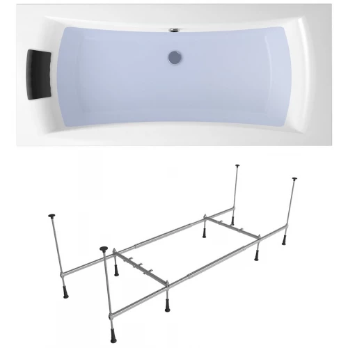 Акриловая ванна Lavinia Boho Evan S1-3711018P универсальная (комплект 3 в 1) 180x80 см