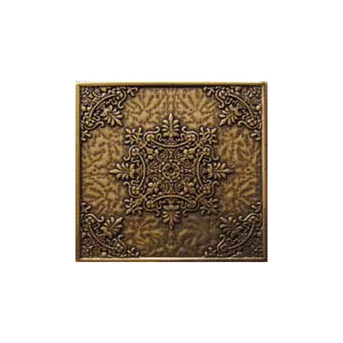 Вставка Moneli Decor Металлические вставки Luxor Shined brass бронза полированная MNL000006 7.5х7.5 см