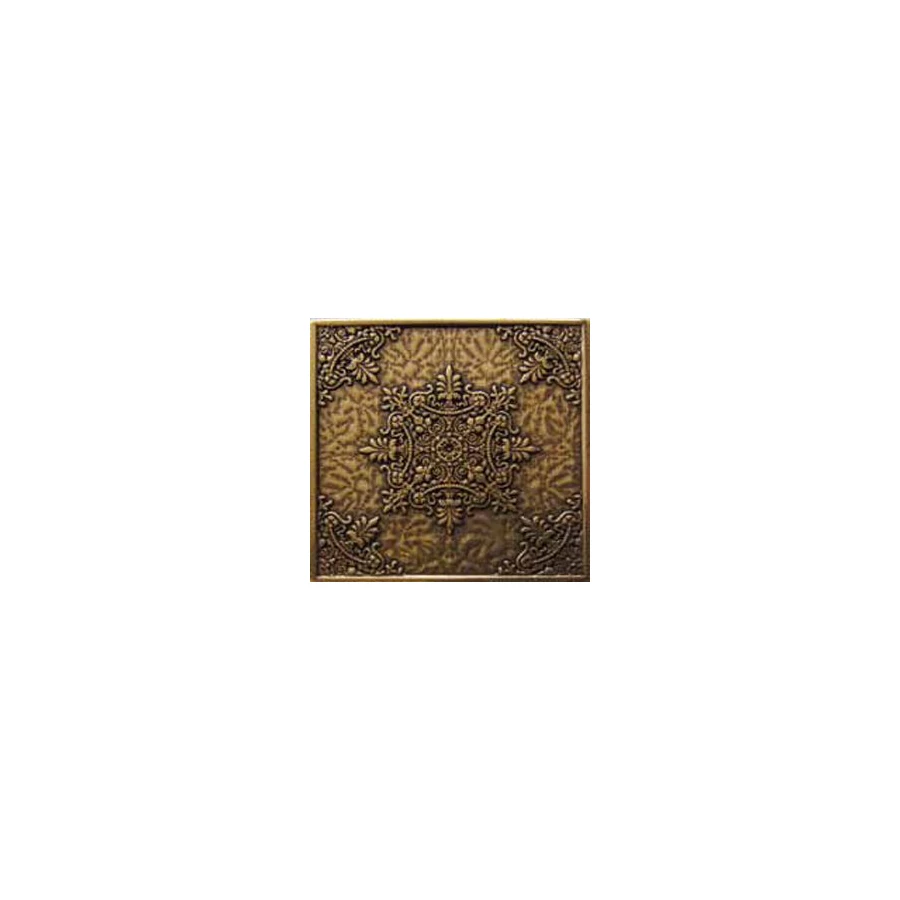 Вставка Moneli Decor Металлические вставки Luxor Shined brass бронза полированная MNL000006 7.5х7.5 см