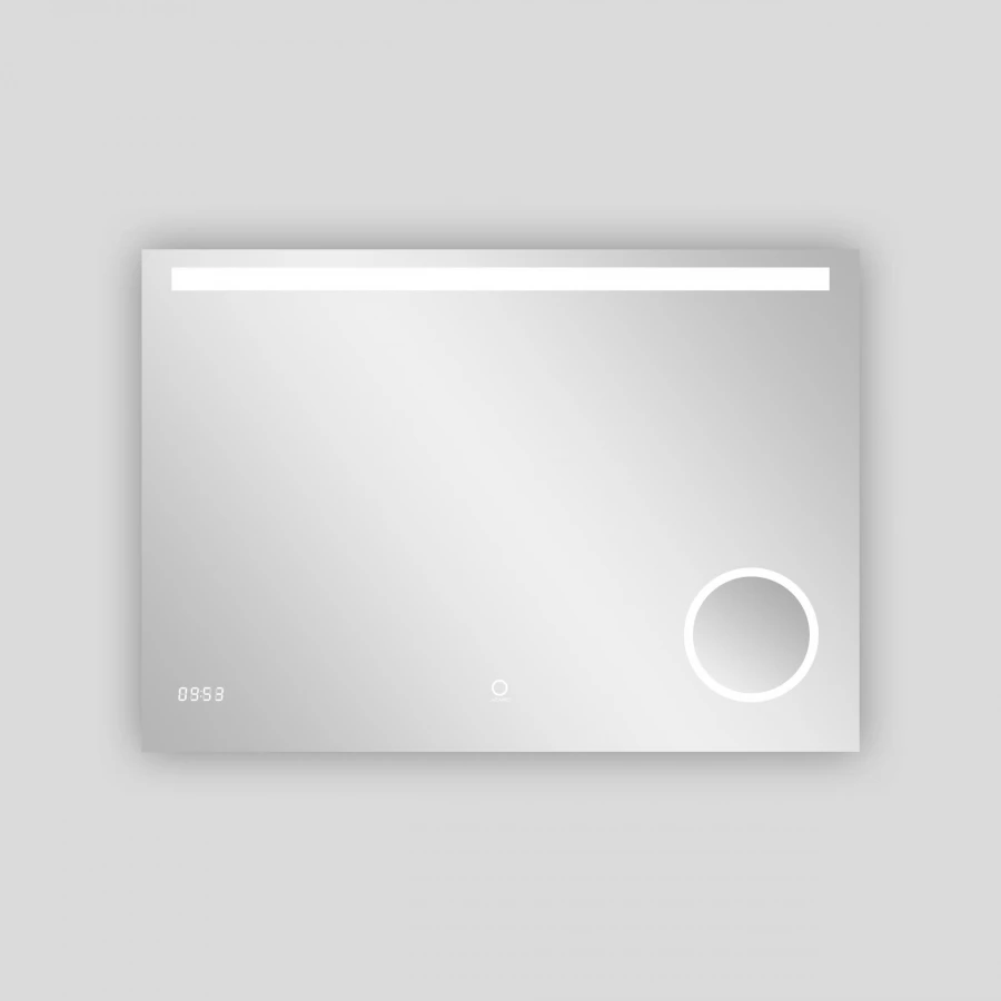 Зеркало Azario Alma сенсорный выключатель с функцией диммера увеличительное зеркало часы AZ-Z-033CS 100х70 см