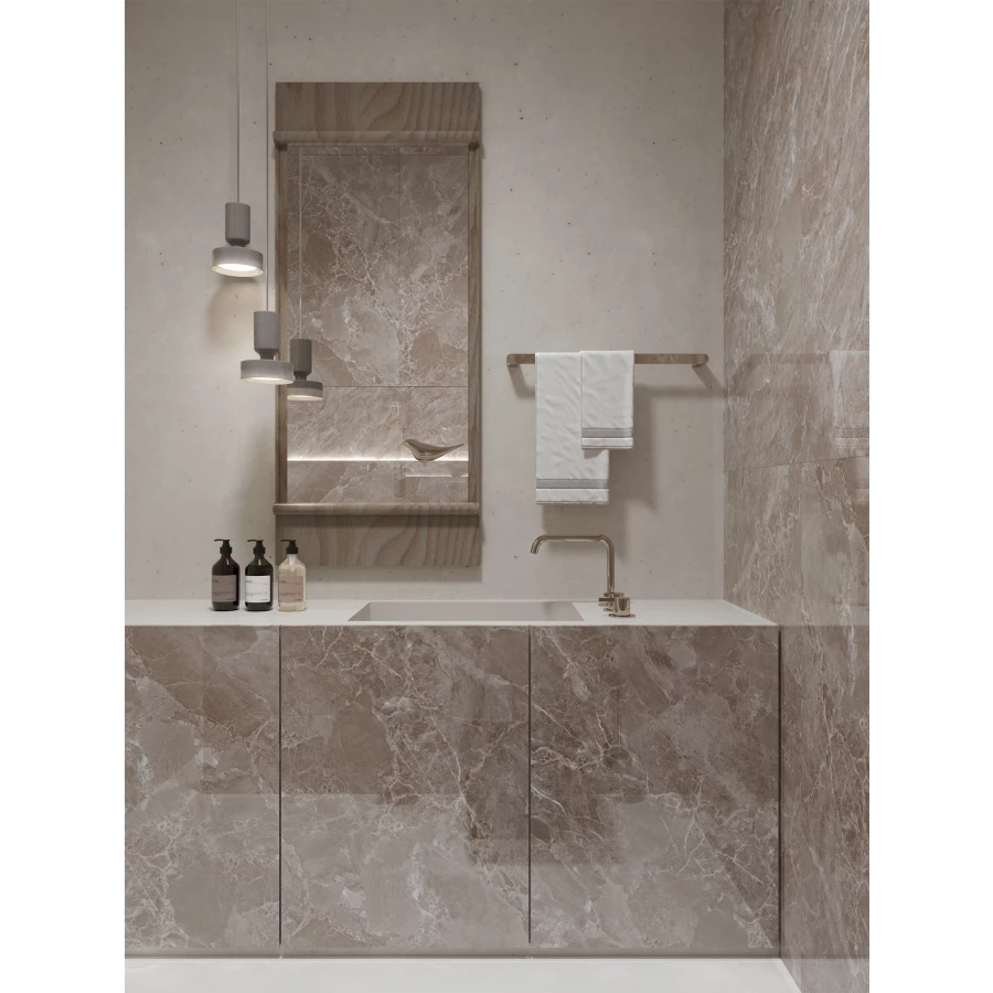 Керамогранит Arcadia Ceramica Modena Brown Full Polished коричневый FP1031-A 120х60 см