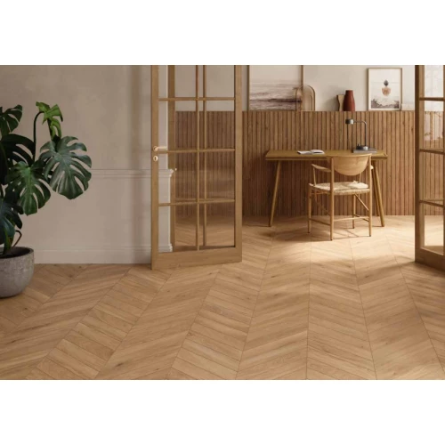 Керамогранит Caesar Cocoon Joy Chevron Matt матовый коричневый AGN7 45x7,5 см