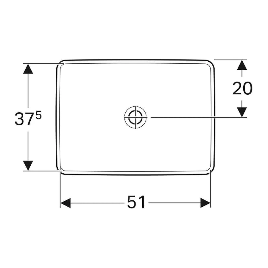 Раковина встраиваемая Geberit VariForm 500.738.01.2 55x40 см