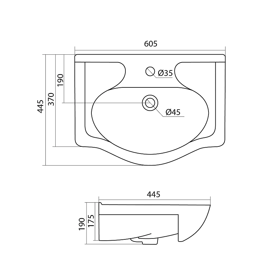 Раковина Santek Селигер 1.WH11.0.268 60х44 см