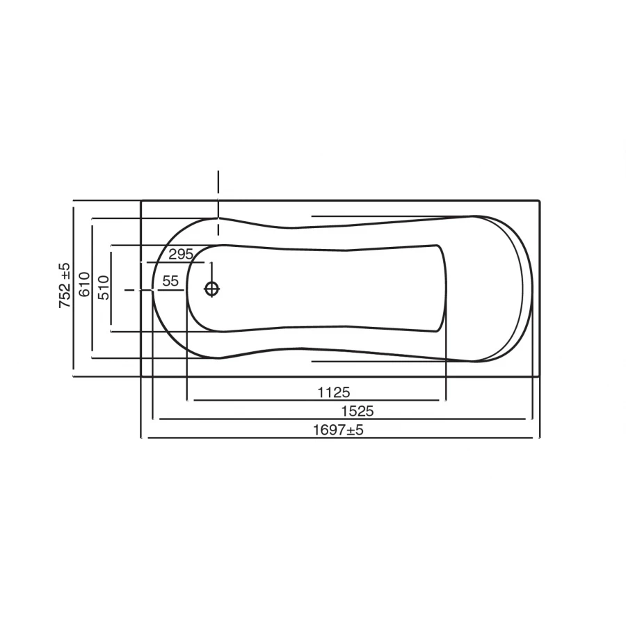 Ванна акриловая Roca Uno прямоугольная Z.RU93.0.287.0 170x75 см