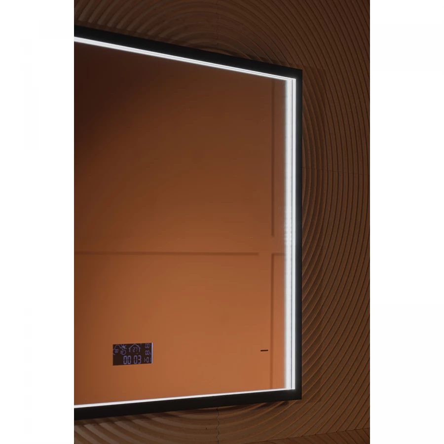 Зеркало Azario Эдисон Мeteo с подсветкой бесконтактный сенсор с функцией диммера погодный модуль LED-00002764 80х60 см