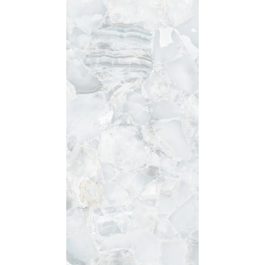 Керамогранит Seratonia Glossy Aqua Stone Light светло-голубой 120х60 см