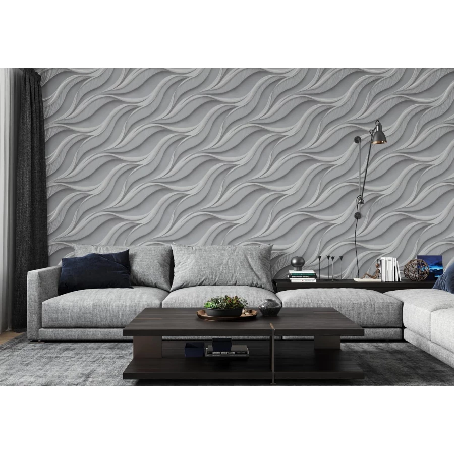 Обои флизелиновые Palitra Life Domingo серые PL72359-44 1,06х10,05 м