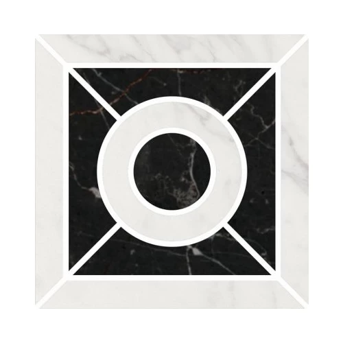 Декор Kerama Marazzi Фрагонар наборный белый ID93 9,9х9,9 см