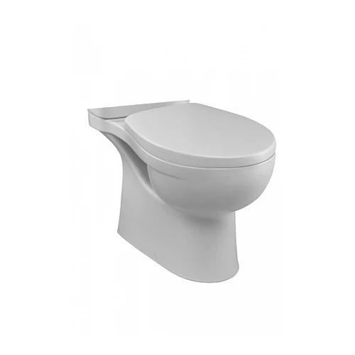 Чаша для унитаза-компакта Jacob Delafon Patio Rimless с горизонтальным выпуском белая UJV102-00