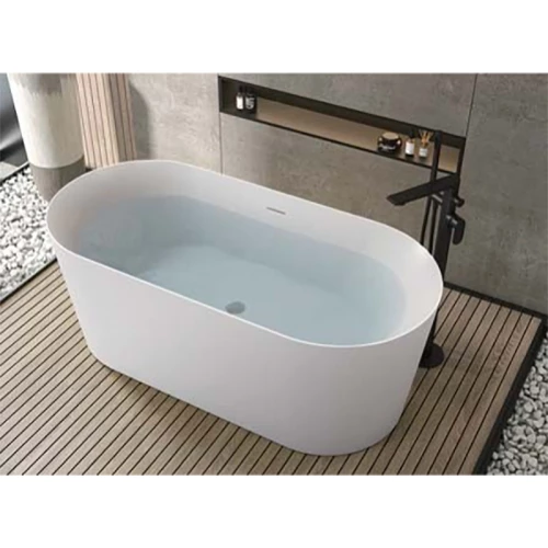 Ванна акриловая Aquatek Ово отдельностоящая в комплекте со сливом и ножками белый глянцевый AQ-99880 180х80 см