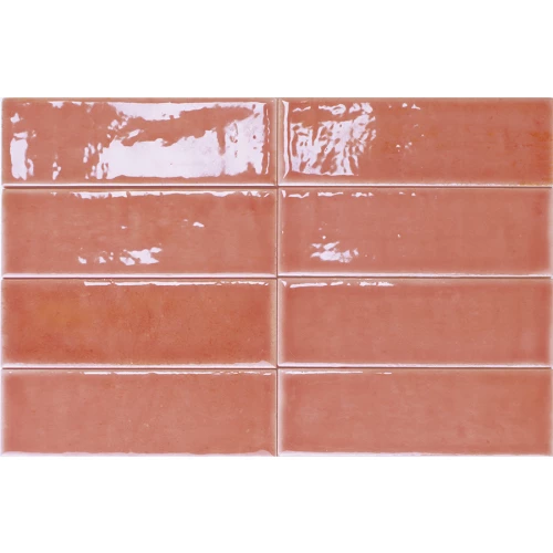 Плитка керамическая WOW Колор Ноутс Росемист / Colour Notes Rosemist глянцевая розовая 132965 12,5х4 см