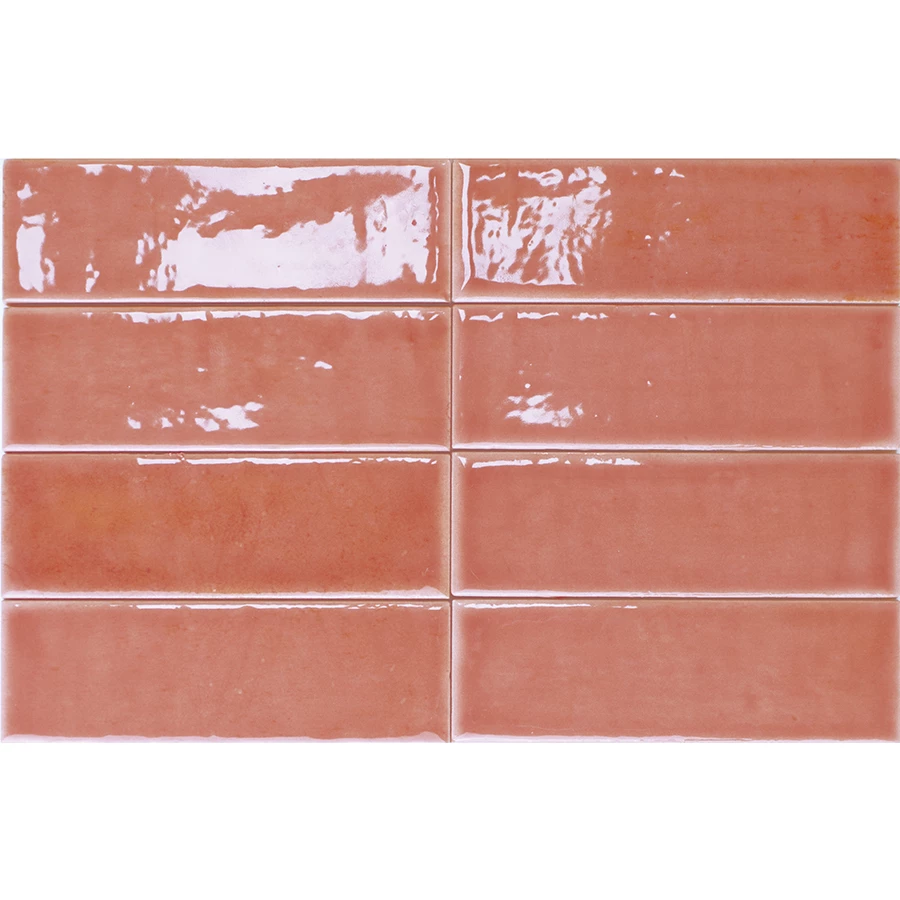 Плитка керамическая WOW Колор Ноутс Росемист / Colour Notes Rosemist глянцевая розовая 132965 12,5х4 см