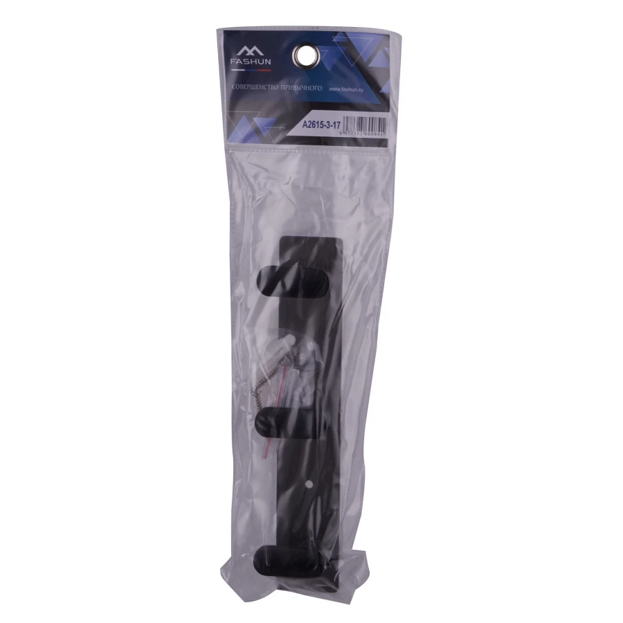 Планка Fashun для ванной комнаты 3 крючка графит A2615-3-17