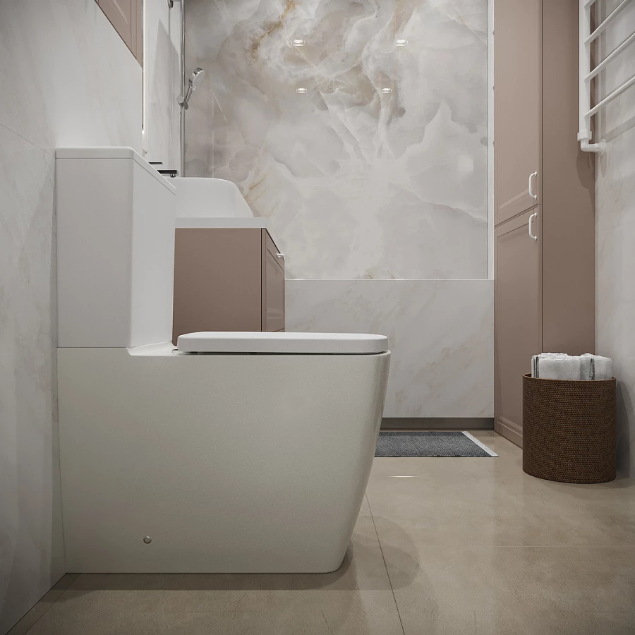 Чаша напольного унитаза Lavinia Boho Aveo Rimless плотно к стене 3306212R