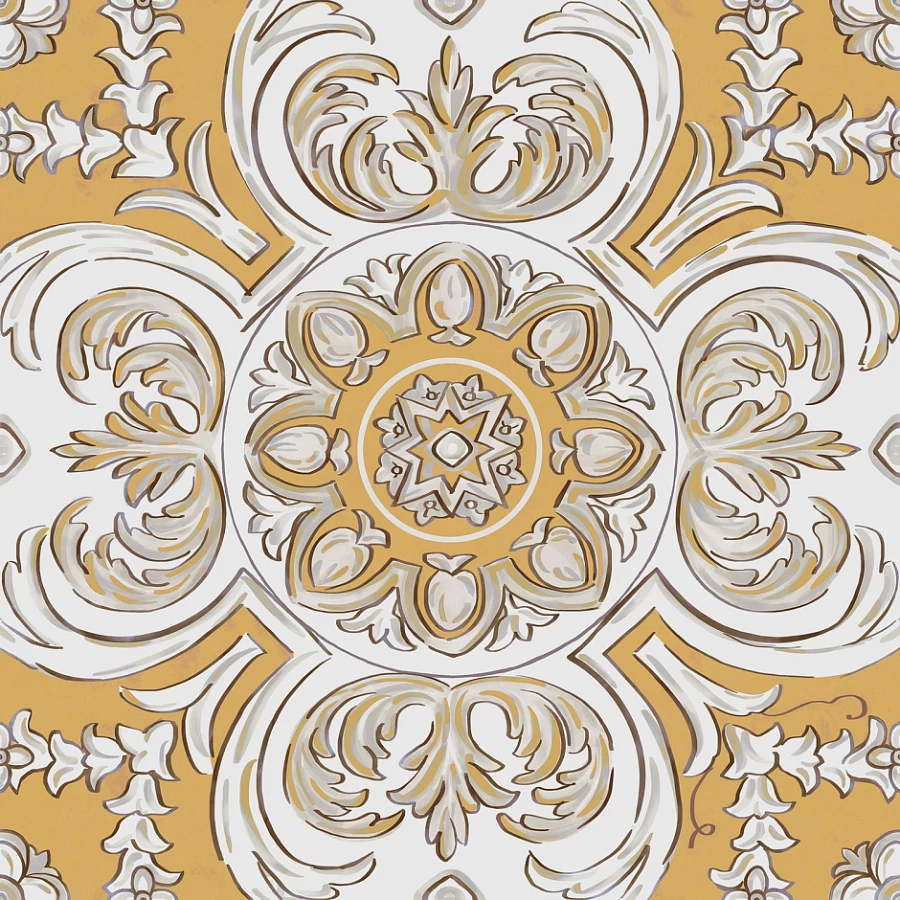 Декор Kerama Marazzi Алмаш центр жёлтый 30х30 см