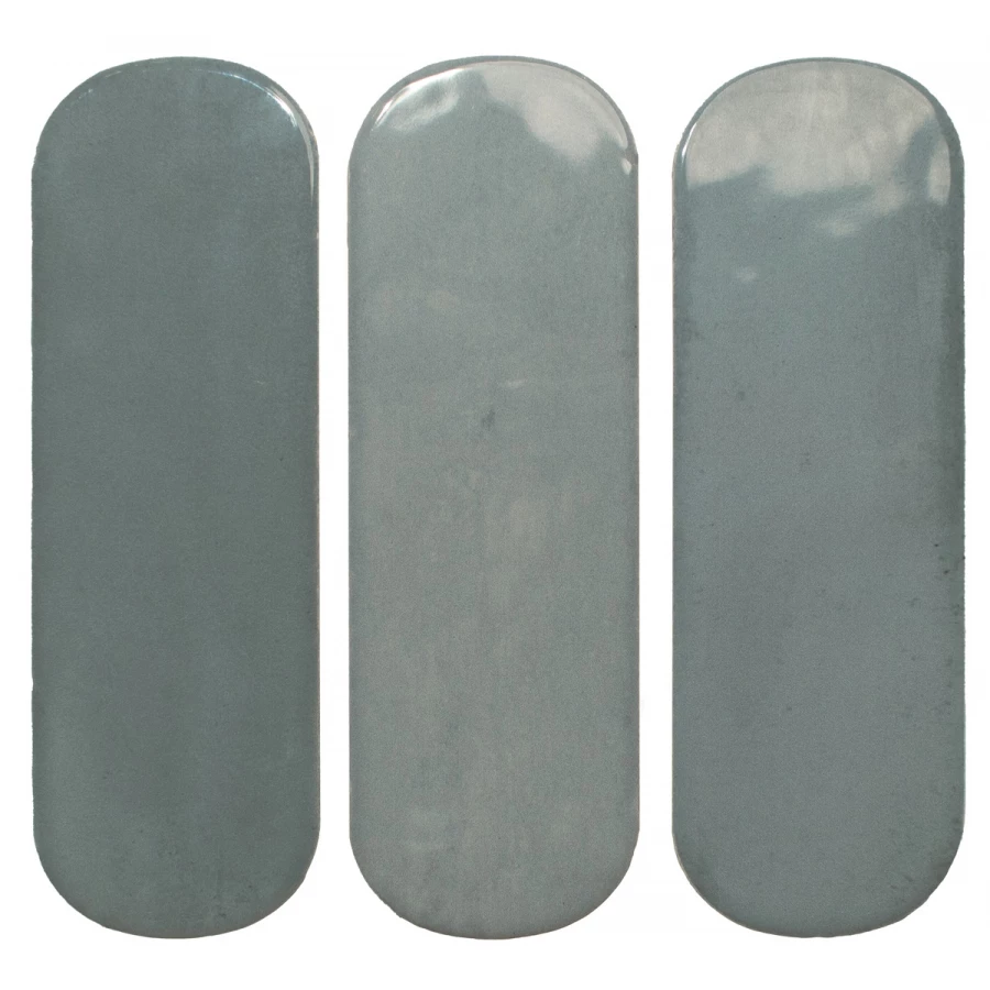 Плитка настенная DNA Calema Oval Ocean Gloss глянцевая синяя 16х5,2 см