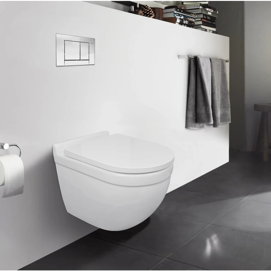 Унитаз подвесной Azario Fora безободковый с быстросъемным сиденьем микролифт AZ-0017 E-R 52х36х41 см