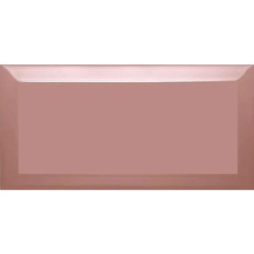 Плитка настенная Dar Ceramics Biselado/Liso Salmon Brillo глянцевая розовая 20х10 см