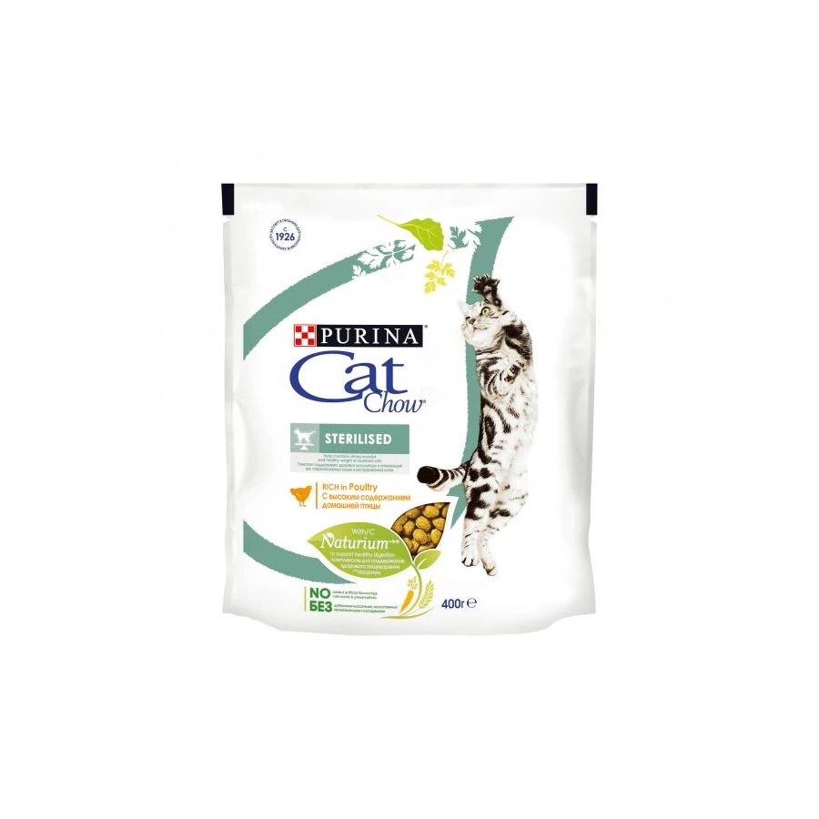 Сухой корм для стерилизованных кошек и кастрированных котов Cat Chow домашняя птица 400 г