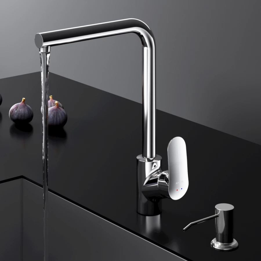 Смеситель для кухни с диспенсером Am Pm Like хром F8005D00