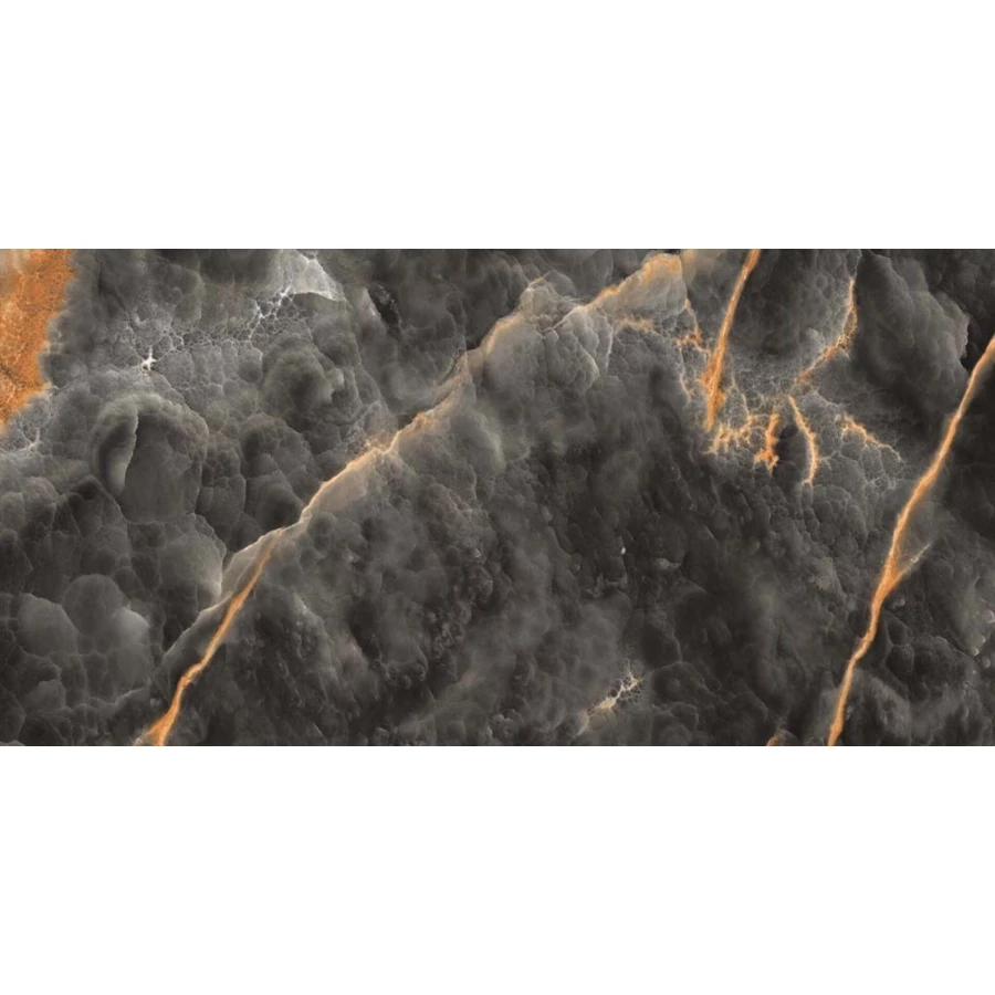 Керамогранит Gravita Volcanic Nero Shiny Sugar матовый черный 120х60 см