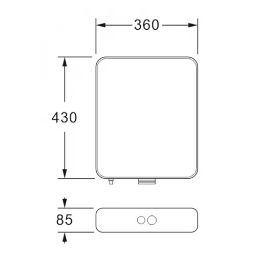 Бачок пластиковый Azario с соединительной трубой белый AZ-967 36x8.5x43 см