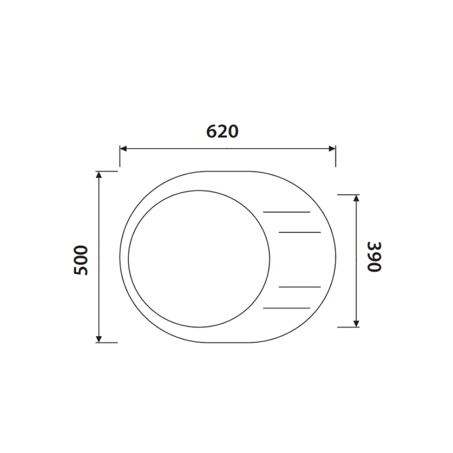Кухонная мойка Kaiser KGMO-6250 гранит KGMO-6250-BP черный мрамор