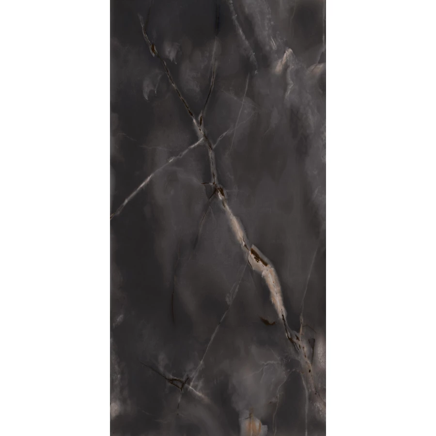 Керамогранит Bella Ceramica 75*150 Onyx Jade Black POL PK-7505 150*75 см