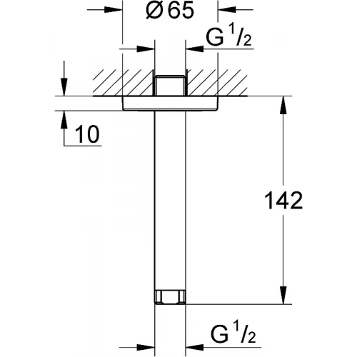 Кронштейн для верхнего душа Grohe Rainshower 28724000