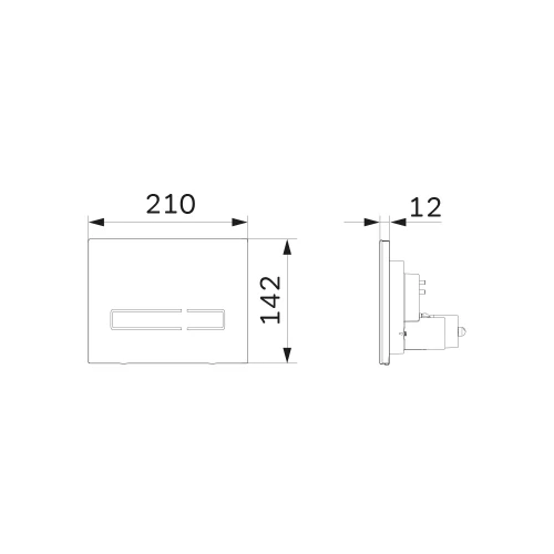 Клавиша для инсталляции Am Pm Touch Pro сенсорная стекло черный I0450A38