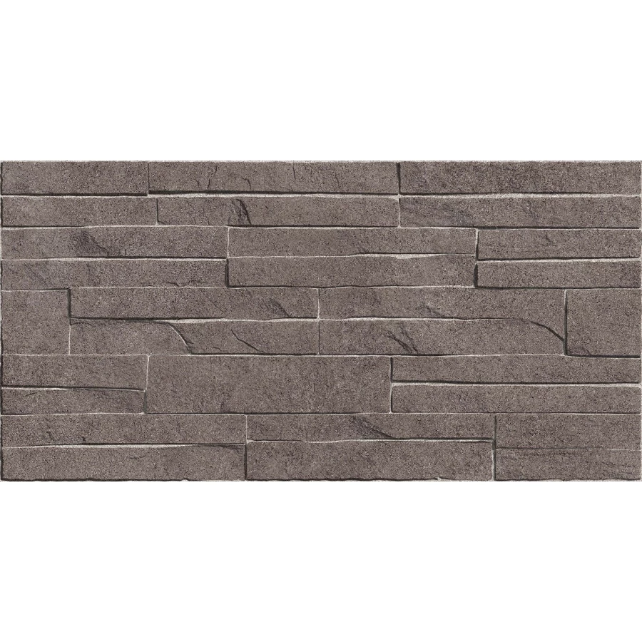 Плитка настенная Alma Ceramica Discover рельефная глянцевая коричневая TWU2550DCV24 50х24,9 см