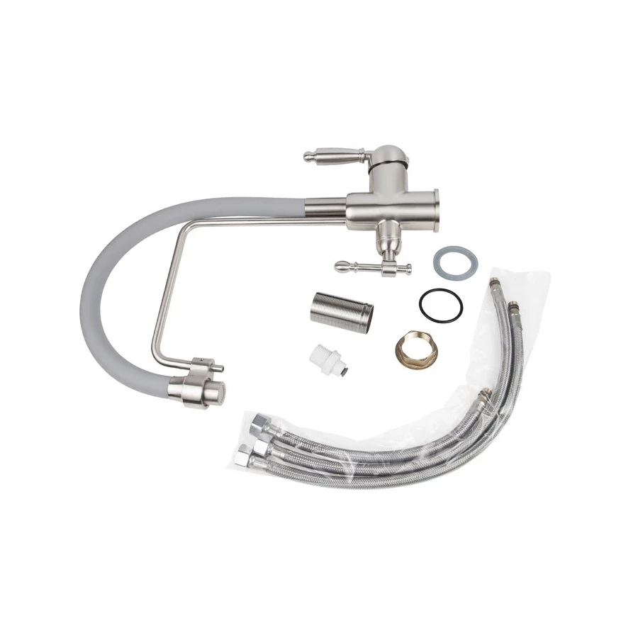 Смеситель для кухни Viko V-5618 под фильтр, серебро