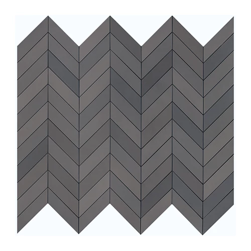 Керамогранит Mutina Мевс Леад Чеврон / Mews Lead Chevron матовый серый BOM65 19,6х5,5 см
