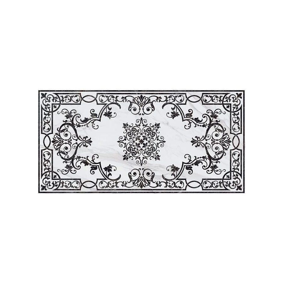 Керамогранит Kerama Marazzi Монте Тиберио декорированный лаппатированный белый 119,5х238,5 см