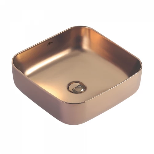 Раковина накладная Abber Rechteck розовое золото матовое AC2211MRG