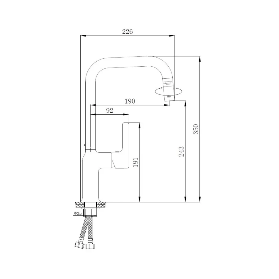 Смеситель для кухни Haiba HB70814