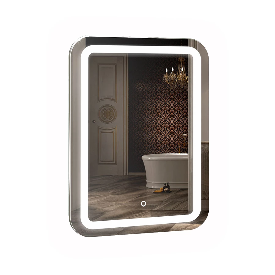 Зеркало Azario Мальта-3 c подсветкой и диммером сенсорный выключатель подогрев часы ФР-00001216 55х80 см