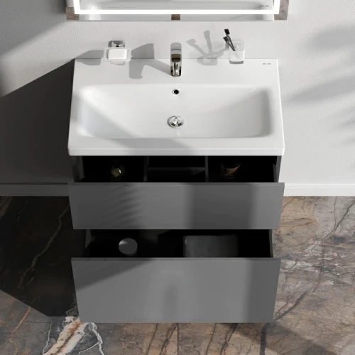 База под раковину Am Pm Gem напольная графит матовый M90FSX07522GM32 75 см