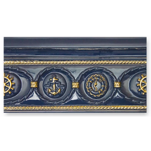 Бордюр Maritima Ceramics Rumbo Cenefa Deriva Aqua СБ 052 30х15 см