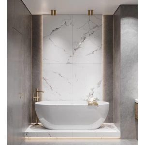 Керамогранит Creanza Galaxy Statuario Carving белый CZ-CR03-B 160х80 см