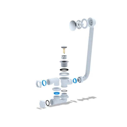 Сифон для ванны Cersanit Prime универсальный клик-клак A64286