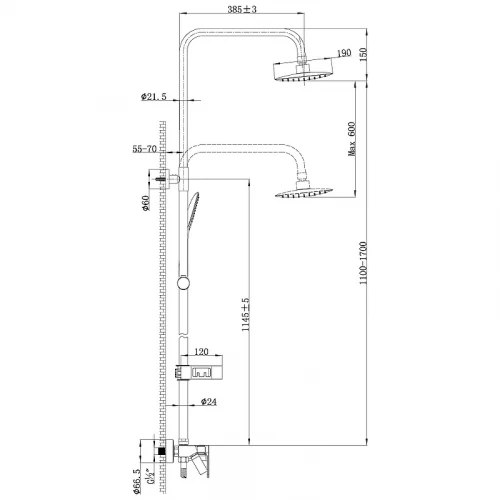 Душевая программа для ванны Lemark Tropic LM7002C