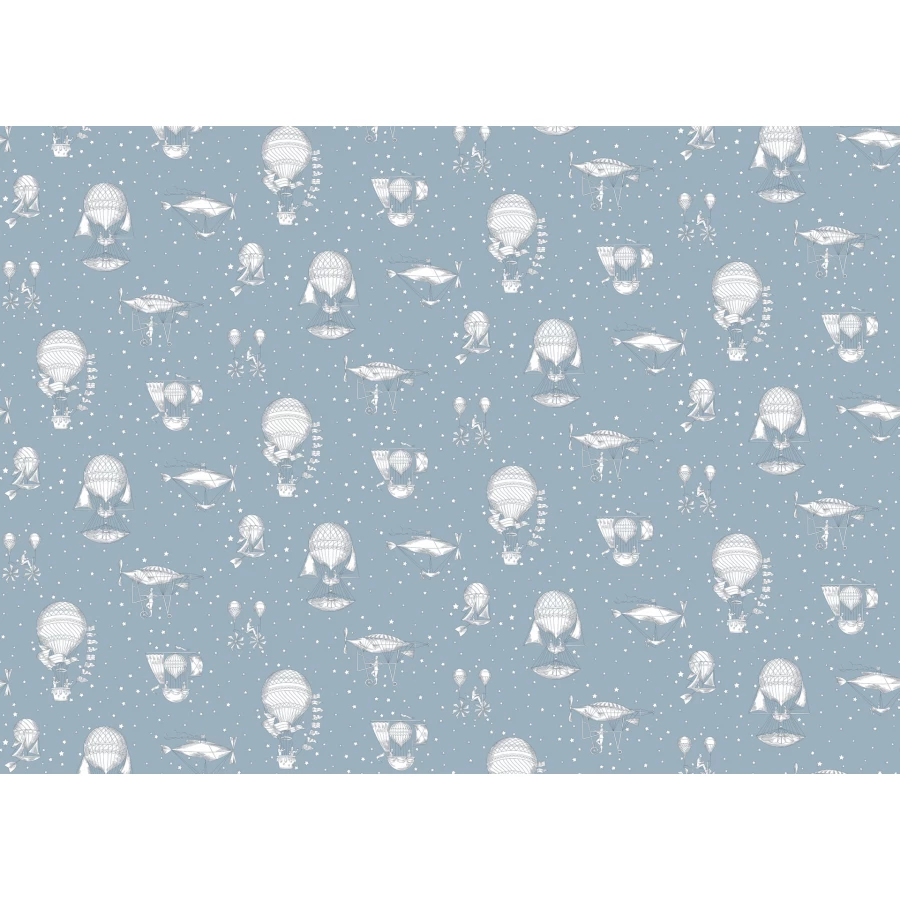 Обои винил на флизелине Grandeco Jack 'n Rose 2024 Jack' n Rose Junior Синий Белый JR 3004 10,05x0,53 м