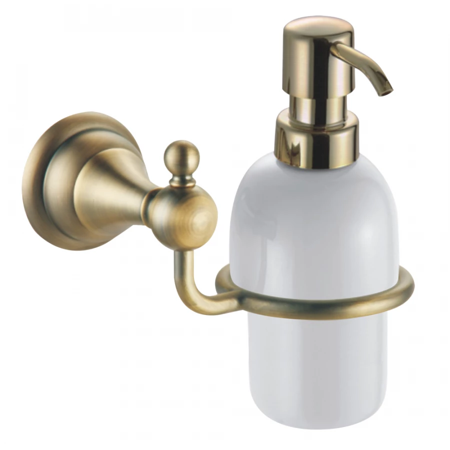 Дозатор жидкого мыла Azario Elvia подвесной керамический бронза AZ-91112Q