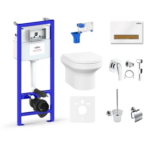 Унитаз Lavinia Boho Relfix Grance Hill Rimless 75110785 (комплект 10 в 1)