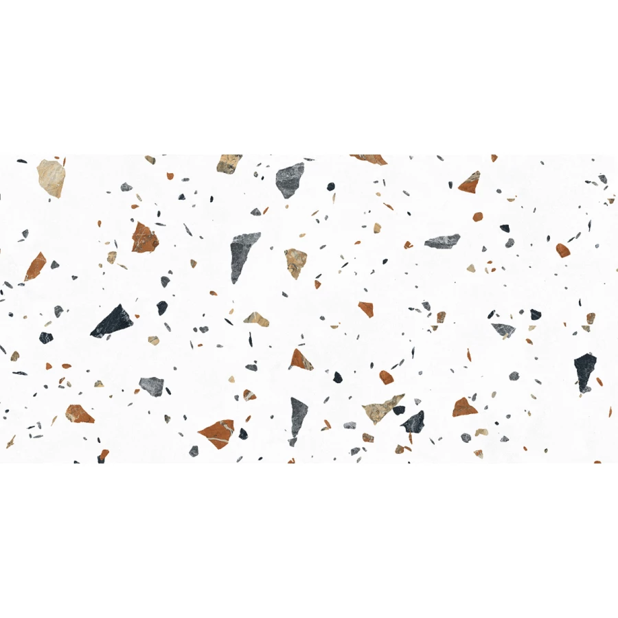 Керамогранит Laparet Terazzo Bianco карвинг матовый цветной 120х60 см